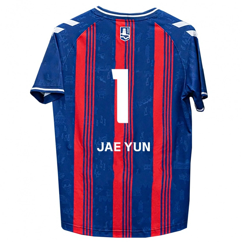 Danxen Børn Jae-Yun Hwang #1 Blå Rød Hvid Hjemmebane Spillertrøjer 2026/27 Trøje T-Shirt