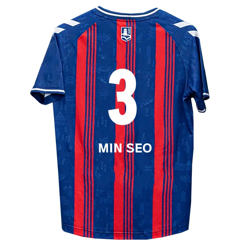 Danxen Børn Min-Seo Park #3 Blå Rød Hvid Hjemmebane Spillertrøjer 2026/27 Trøje T-Shirt