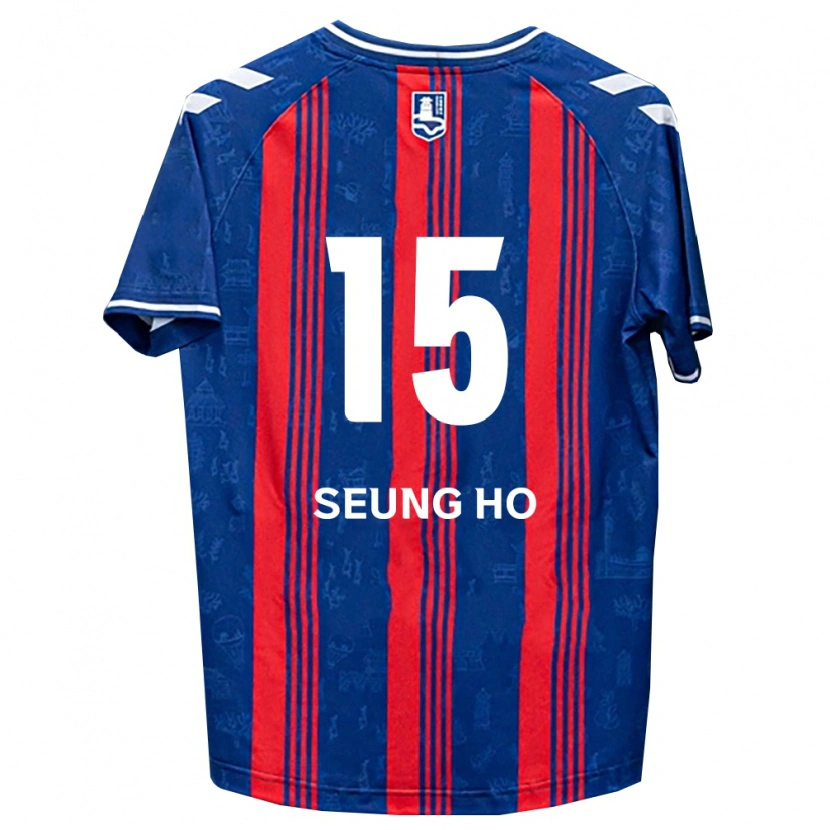 Danxen Børn Seung-Ho Cho #15 Blå Rød Hvid Hjemmebane Spillertrøjer 2026/27 Trøje T-Shirt