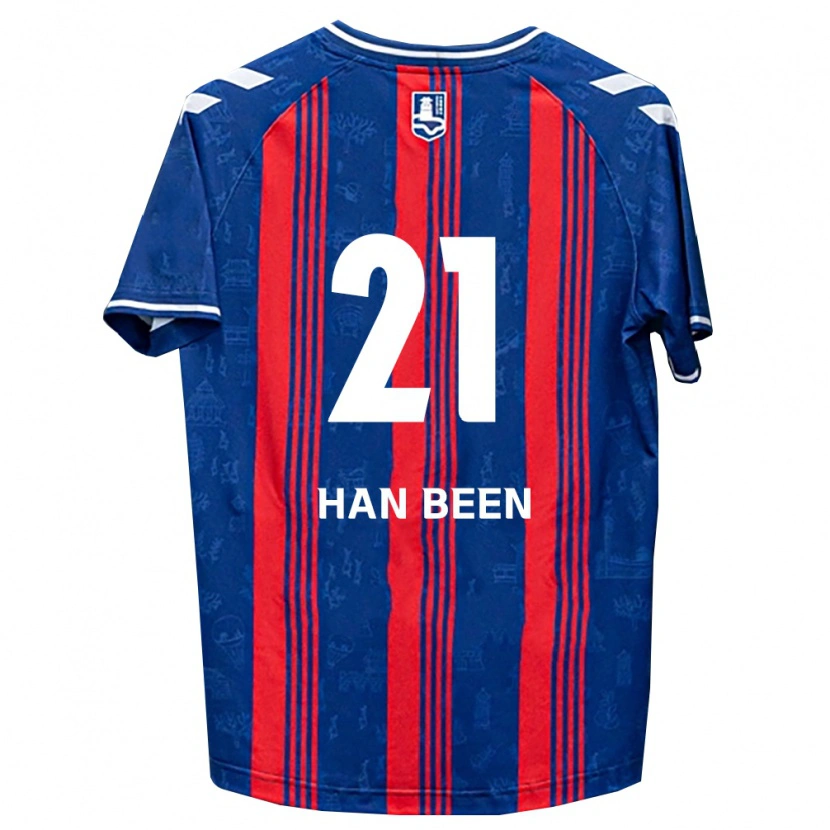 Danxen Børn Han-Been Yang #21 Blå Rød Hvid Hjemmebane Spillertrøjer 2026/27 Trøje T-Shirt