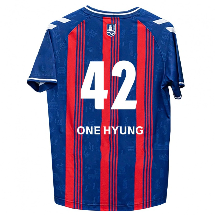 Danxen Børn One-Hyung Kim #42 Blå Rød Hvid Hjemmebane Spillertrøjer 2026/27 Trøje T-Shirt