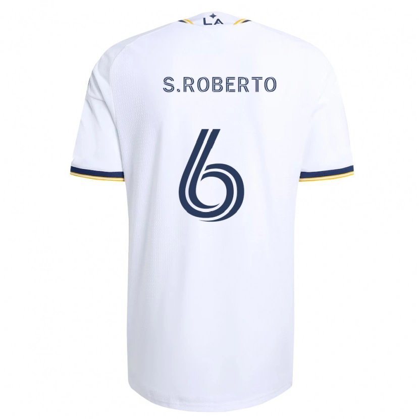 Danxen Børn Sergi Roberto #6 Blå Gul Og Hvid Hjemmebane Spillertrøjer 2026/27 Trøje T-Shirt