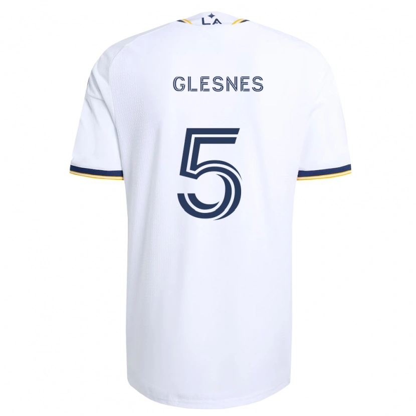 Danxen Børn Jakob Glesnes #5 Blå Gul Og Hvid Hjemmebane Spillertrøjer 2026/27 Trøje T-Shirt
