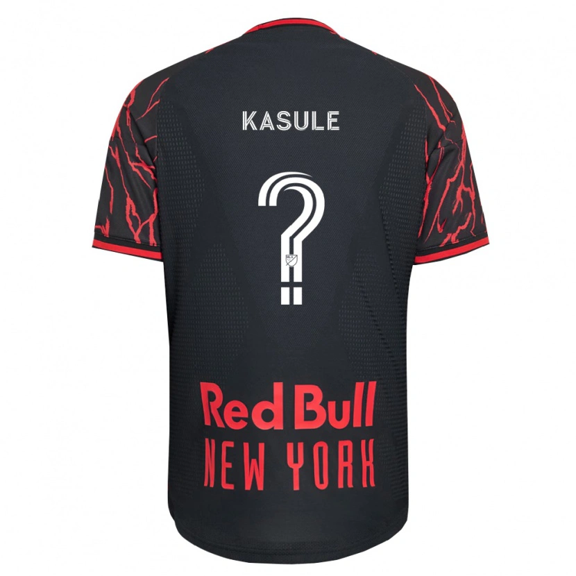 Danxen Børn Ibrahim Kasule #0 Rød Sort Hvid Hjemmebane Spillertrøjer 2026/27 Trøje T-Shirt