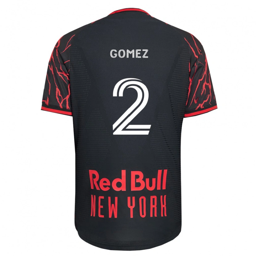 Danxen Børn Álex Gómez #2 Rød Sort Hvid Hjemmebane Spillertrøjer 2026/27 Trøje T-Shirt