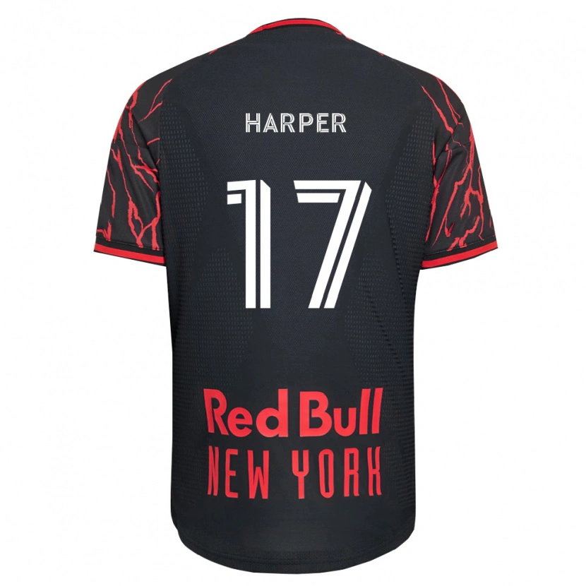 Danxen Børn Cameron Harper #17 Rød Sort Hvid Hjemmebane Spillertrøjer 2026/27 Trøje T-Shirt