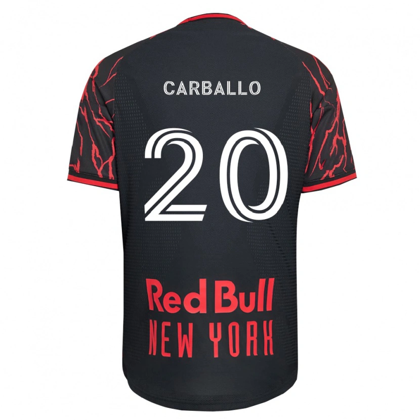 Danxen Børn Felipe Carballo #20 Rød Sort Hvid Hjemmebane Spillertrøjer 2026/27 Trøje T-Shirt