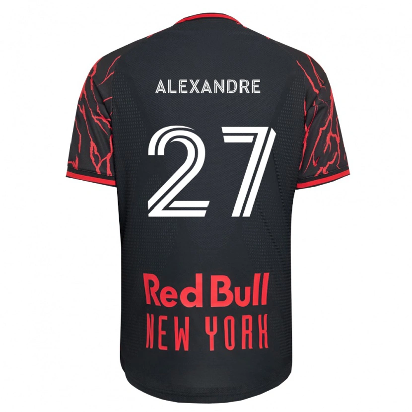Danxen Børn Davi Alexandre #27 Rød Sort Hvid Hjemmebane Spillertrøjer 2026/27 Trøje T-Shirt