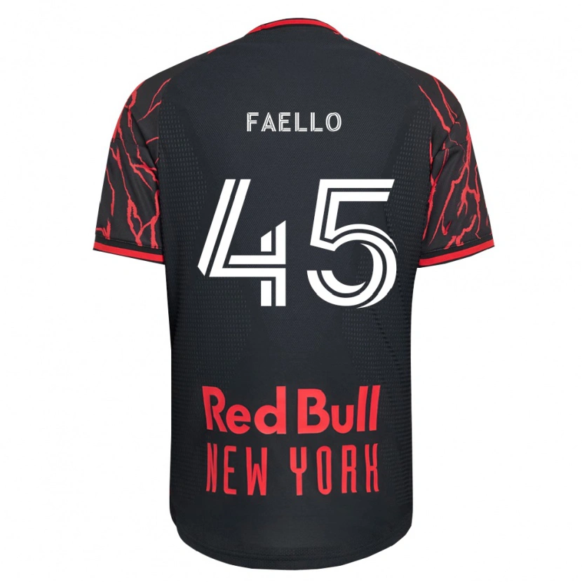 Danxen Børn Connor Faello #45 Rød Sort Hvid Hjemmebane Spillertrøjer 2026/27 Trøje T-Shirt