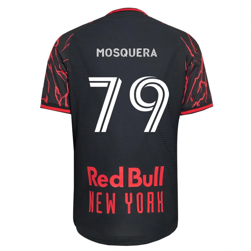 Danxen Børn Rafael Mosquera #79 Rød Sort Hvid Hjemmebane Spillertrøjer 2026/27 Trøje T-Shirt