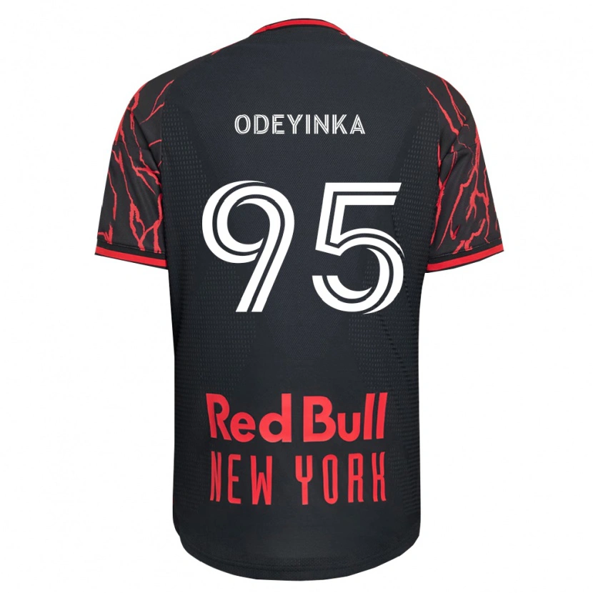 Danxen Børn Malik Odeyinka #95 Rød Sort Hvid Hjemmebane Spillertrøjer 2026/27 Trøje T-Shirt