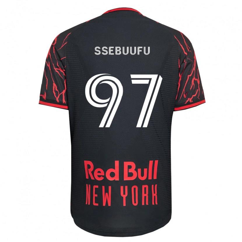 Danxen Børn Frank Ssebuufu #97 Rød Sort Hvid Hjemmebane Spillertrøjer 2026/27 Trøje T-Shirt
