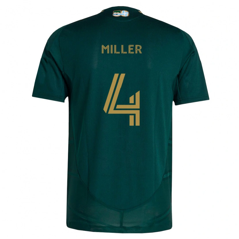 Danxen Børn Kamal Miller #4 Mørkegrøn Brun Hjemmebane Spillertrøjer 2026/27 Trøje T-Shirt