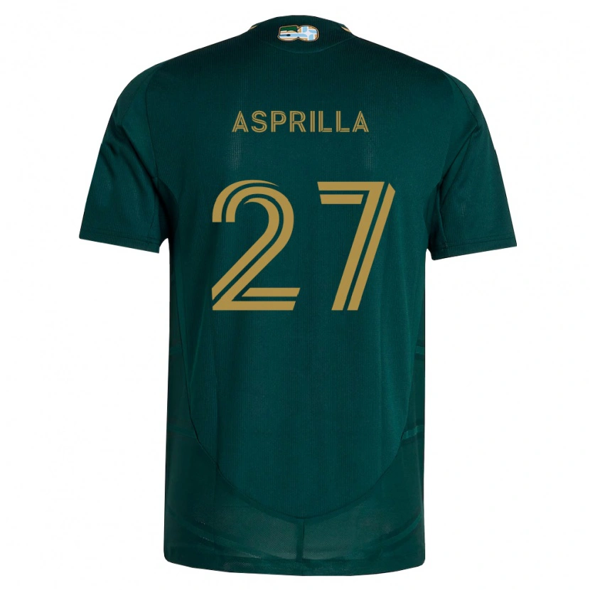Danxen Børn Dairon Asprilla #27 Mørkegrøn Brun Hjemmebane Spillertrøjer 2026/27 Trøje T-Shirt
