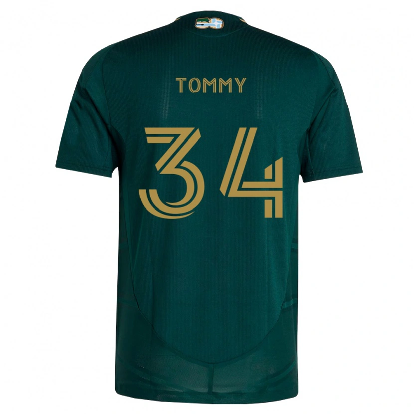 Danxen Børn Calem Tommy #34 Mørkegrøn Brun Hjemmebane Spillertrøjer 2026/27 Trøje T-Shirt