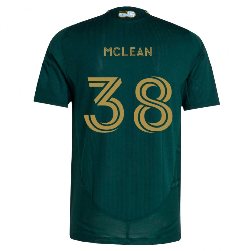 Danxen Børn Justin Mclean #38 Mørkegrøn Brun Hjemmebane Spillertrøjer 2026/27 Trøje T-Shirt