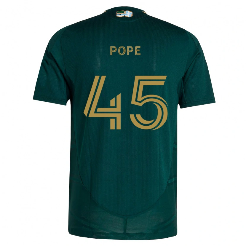 Danxen Børn Blake Pope #45 Mørkegrøn Brun Hjemmebane Spillertrøjer 2026/27 Trøje T-Shirt