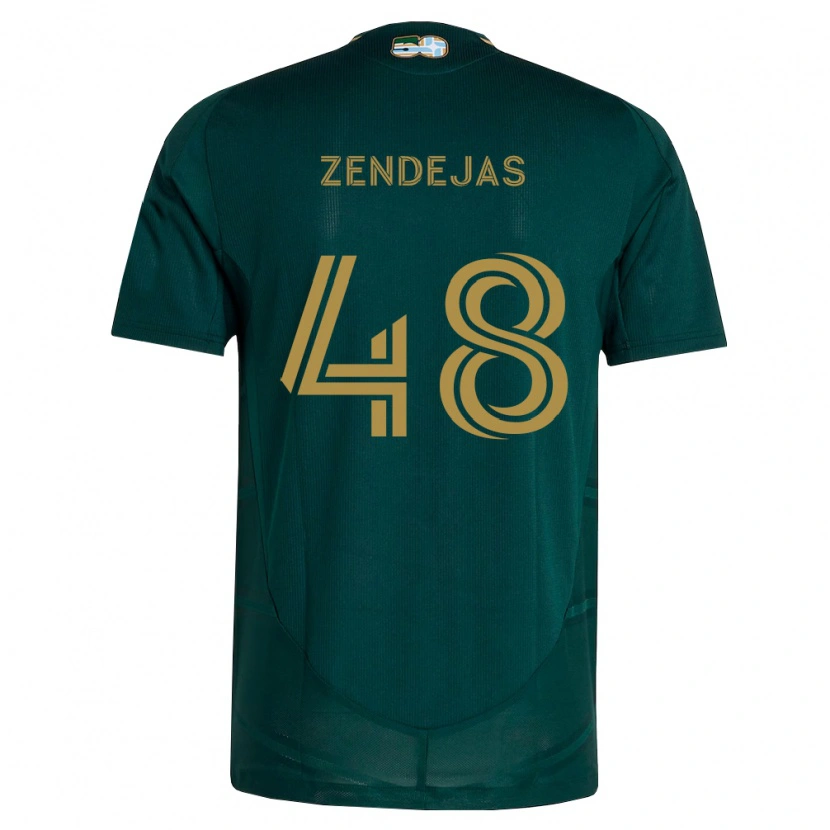 Danxen Børn Noah Zendejas #48 Mørkegrøn Brun Hjemmebane Spillertrøjer 2026/27 Trøje T-Shirt