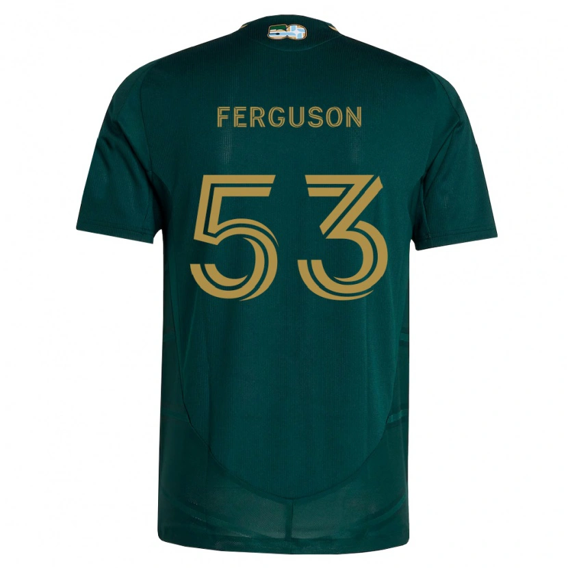 Danxen Børn Connor Ferguson #53 Mørkegrøn Brun Hjemmebane Spillertrøjer 2026/27 Trøje T-Shirt