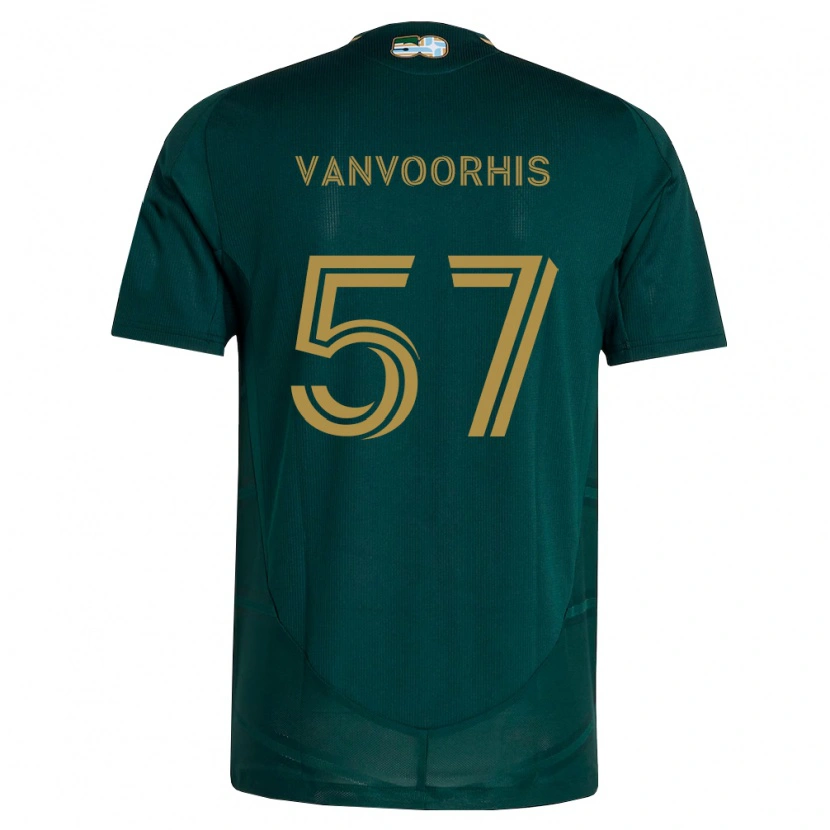 Danxen Børn Bryce Vanvoorhis #57 Mørkegrøn Brun Hjemmebane Spillertrøjer 2026/27 Trøje T-Shirt