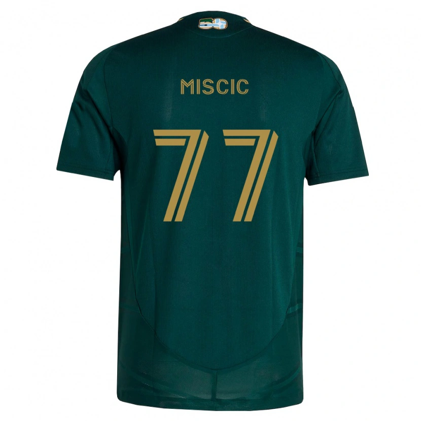 Danxen Børn Selmir Miscic #77 Mørkegrøn Brun Hjemmebane Spillertrøjer 2026/27 Trøje T-Shirt
