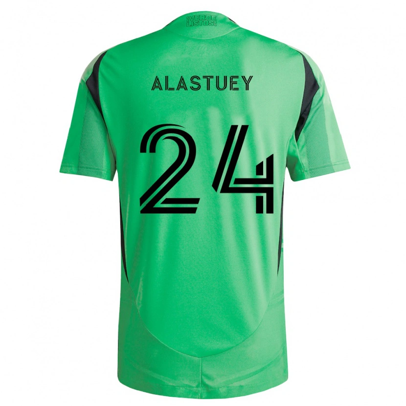 Danxen Børn Jorge Alastuey #24 Smaragdgrøn Sort Hjemmebane Spillertrøjer 2026/27 Trøje T-Shirt