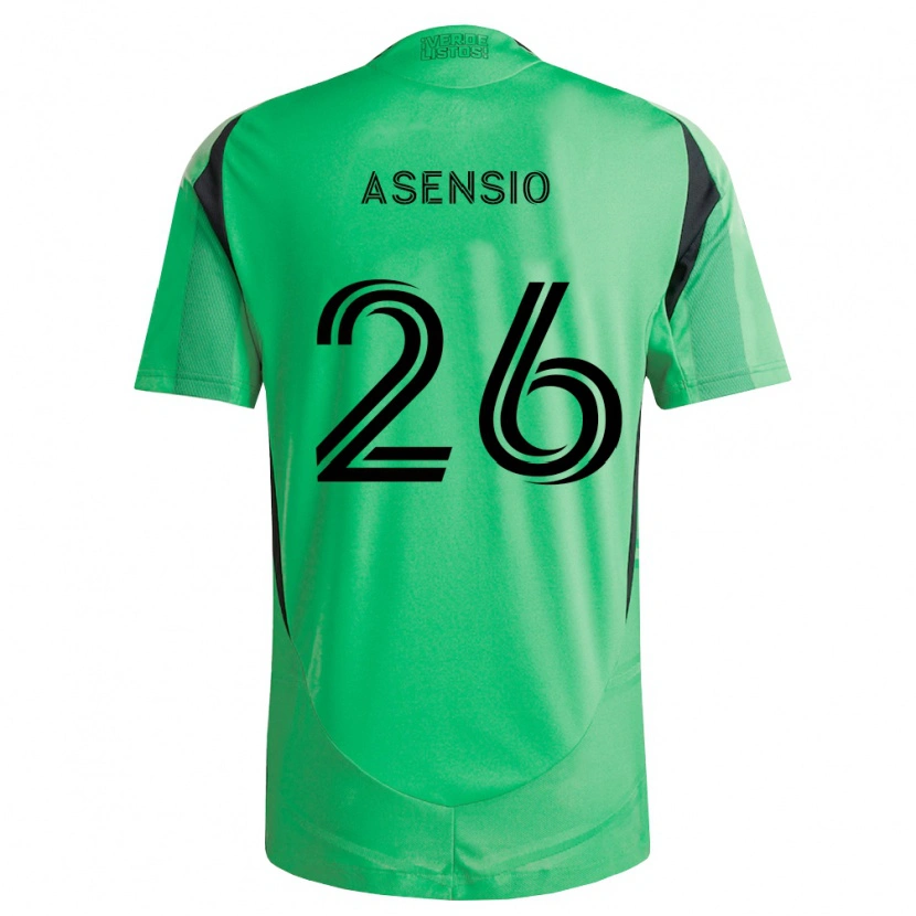 Danxen Børn Charlie Asensio #26 Smaragdgrøn Sort Hjemmebane Spillertrøjer 2026/27 Trøje T-Shirt