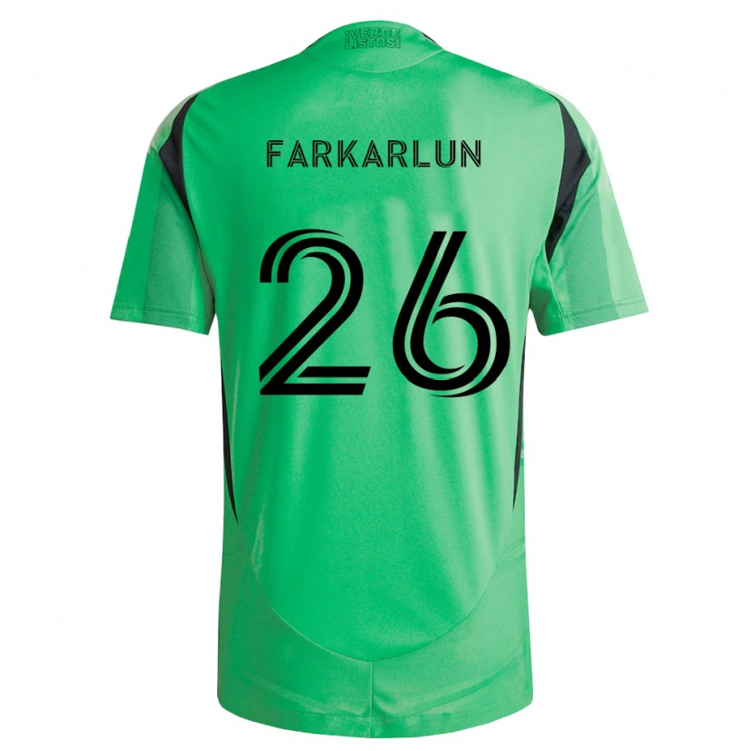 Danxen Børn Jimmy Farkarlun #26 Smaragdgrøn Sort Hjemmebane Spillertrøjer 2026/27 Trøje T-Shirt