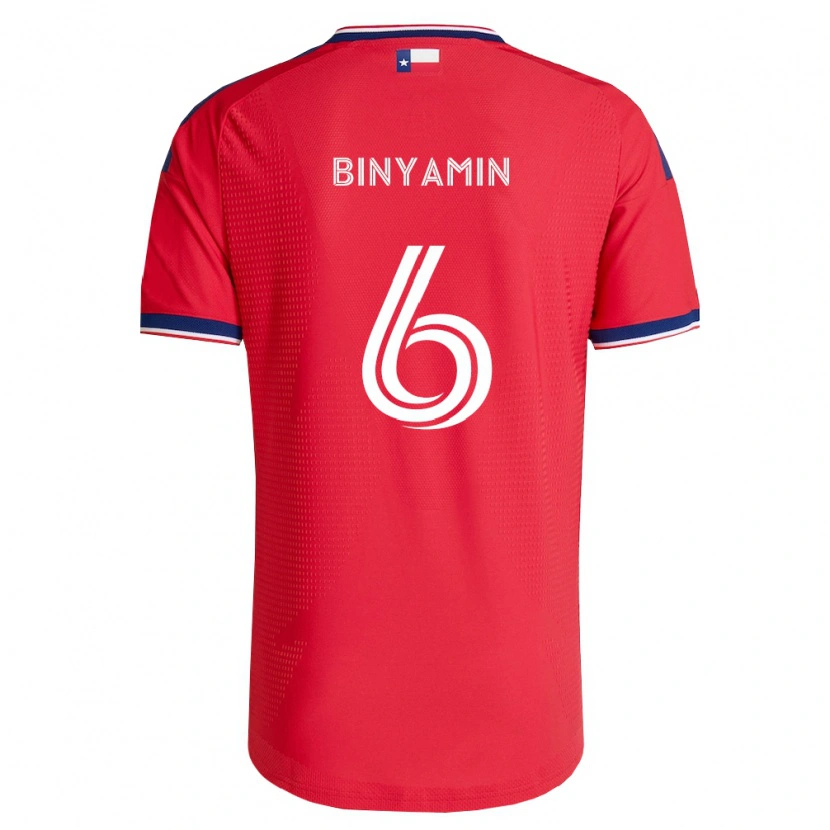 Danxen Børn Ran Binyamin #6 Rød Blå Hvid Hjemmebane Spillertrøjer 2026/27 Trøje T-Shirt