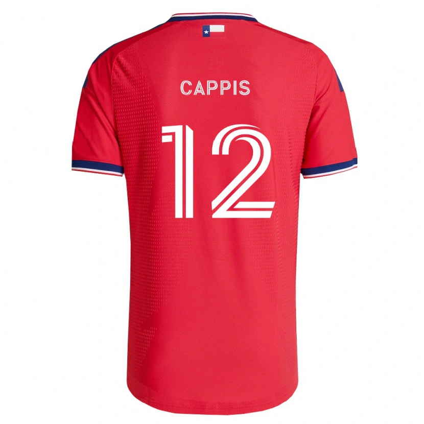 Danxen Børn Christian Cappis #12 Rød Blå Hvid Hjemmebane Spillertrøjer 2026/27 Trøje T-Shirt