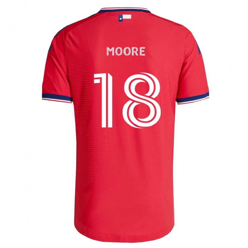 Danxen Børn Shaq Moore #18 Rød Blå Hvid Hjemmebane Spillertrøjer 2026/27 Trøje T-Shirt