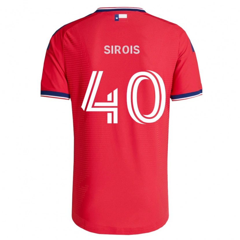 Danxen Børn Jonathan Sirois #40 Rød Blå Hvid Hjemmebane Spillertrøjer 2026/27 Trøje T-Shirt