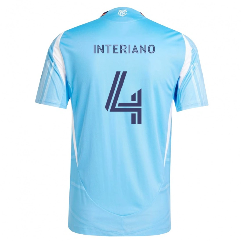 Danxen Børn Jeffrey Interiano #4 Himmelblå Hvid Hjemmebane Spillertrøjer 2026/27 Trøje T-Shirt