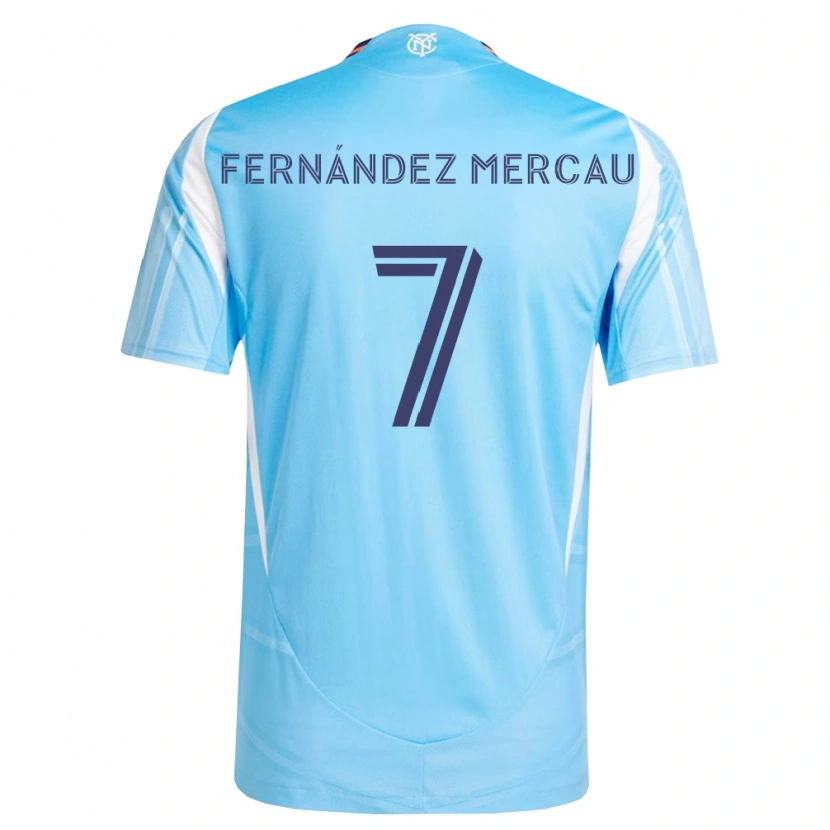 Danxen Børn Nicolás Fernández Mercau #7 Himmelblå Hvid Hjemmebane Spillertrøjer 2026/27 Trøje T-Shirt