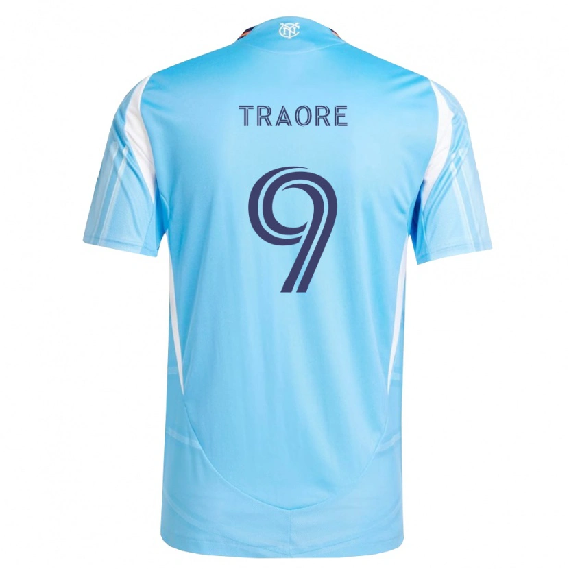 Danxen Børn Bénie Traoré #9 Himmelblå Hvid Hjemmebane Spillertrøjer 2026/27 Trøje T-Shirt