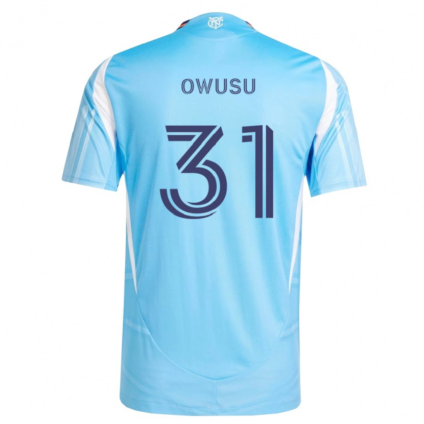 Danxen Børn Samuel Owusu #31 Himmelblå Hvid Hjemmebane Spillertrøjer 2026/27 Trøje T-Shirt