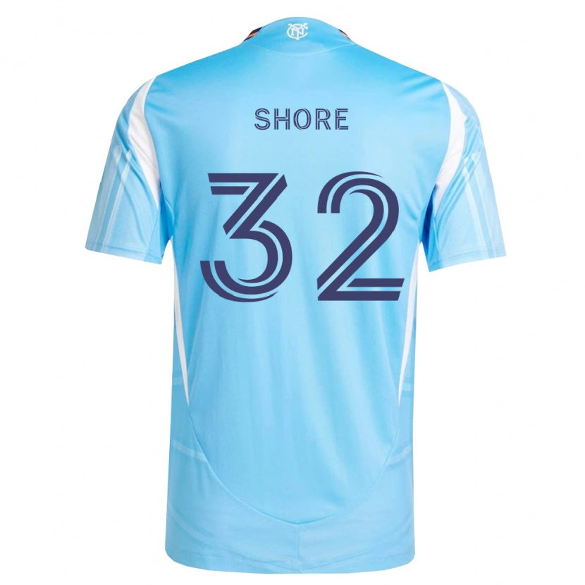 Danxen Børn Jonathan Shore #32 Himmelblå Hvid Hjemmebane Spillertrøjer 2026/27 Trøje T-Shirt