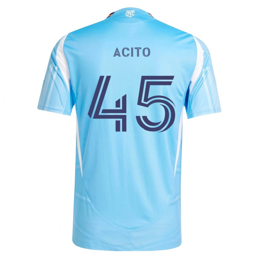 Danxen Børn Kamran Acito #45 Himmelblå Hvid Hjemmebane Spillertrøjer 2026/27 Trøje T-Shirt