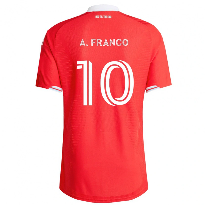 Danxen Børn André Franco #10 Rød Dyb Blå Hvid Hjemmebane Spillertrøjer 2026/27 Trøje T-Shirt