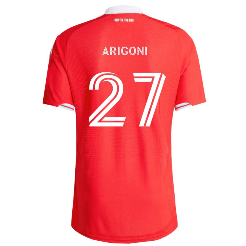 Danxen Børn Allan Arigoni #27 Rød Dyb Blå Hvid Hjemmebane Spillertrøjer 2026/27 Trøje T-Shirt