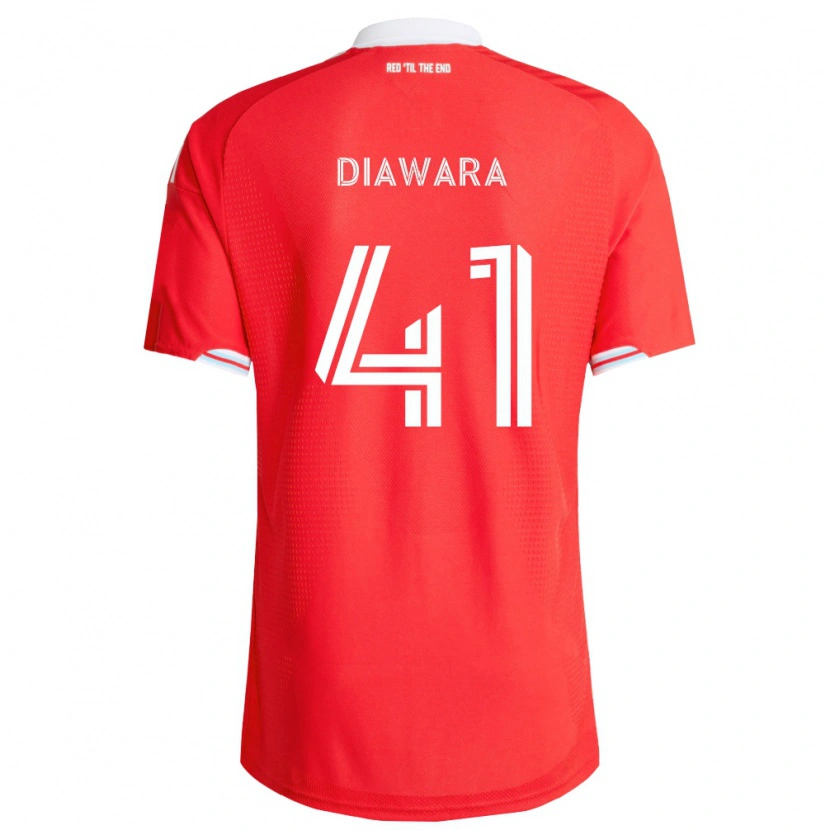 Danxen Børn Tidiane Diawara #41 Rød Dyb Blå Hvid Hjemmebane Spillertrøjer 2026/27 Trøje T-Shirt