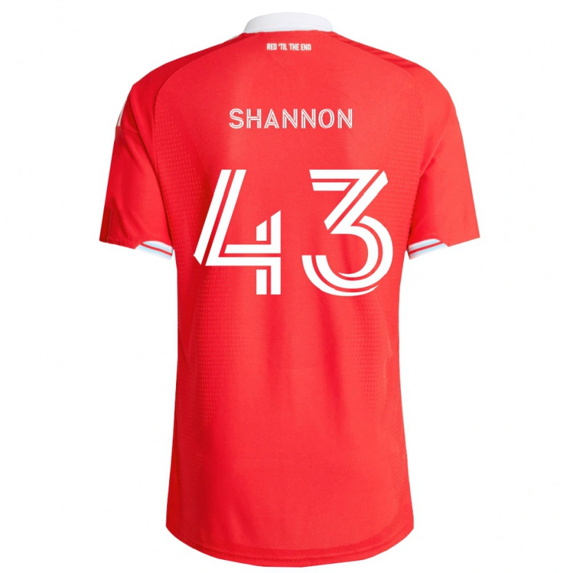 Danxen Børn Jaylen Shannon #43 Rød Dyb Blå Hvid Hjemmebane Spillertrøjer 2026/27 Trøje T-Shirt