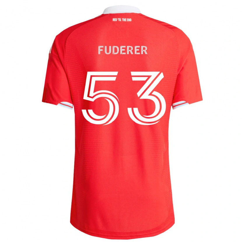 Danxen Børn Jake Fuderer #53 Rød Dyb Blå Hvid Hjemmebane Spillertrøjer 2026/27 Trøje T-Shirt