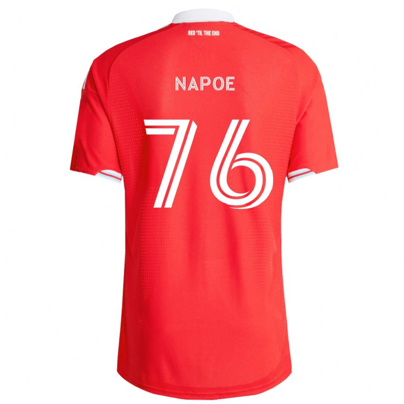 Danxen Børn Milan Napoe #76 Rød Dyb Blå Hvid Hjemmebane Spillertrøjer 2026/27 Trøje T-Shirt