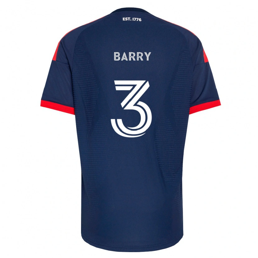 Danxen Børn Hesron Barry #3 Kongelig Blå Rød Hvid Hjemmebane Spillertrøjer 2026/27 Trøje T-Shirt