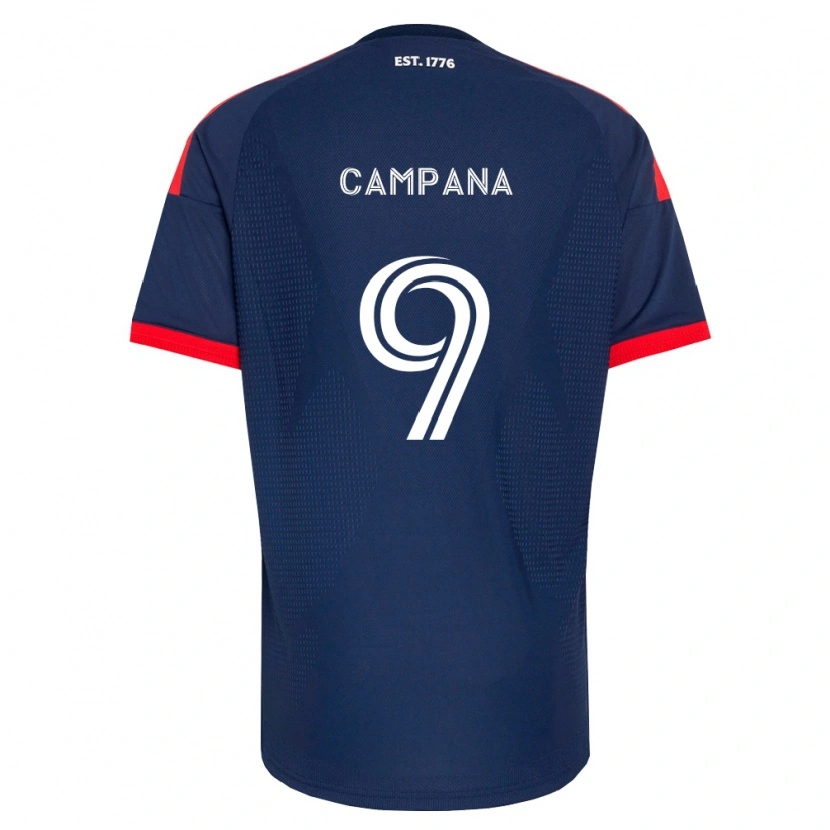 Danxen Børn Leonardo Campana #9 Kongelig Blå Rød Hvid Hjemmebane Spillertrøjer 2026/27 Trøje T-Shirt