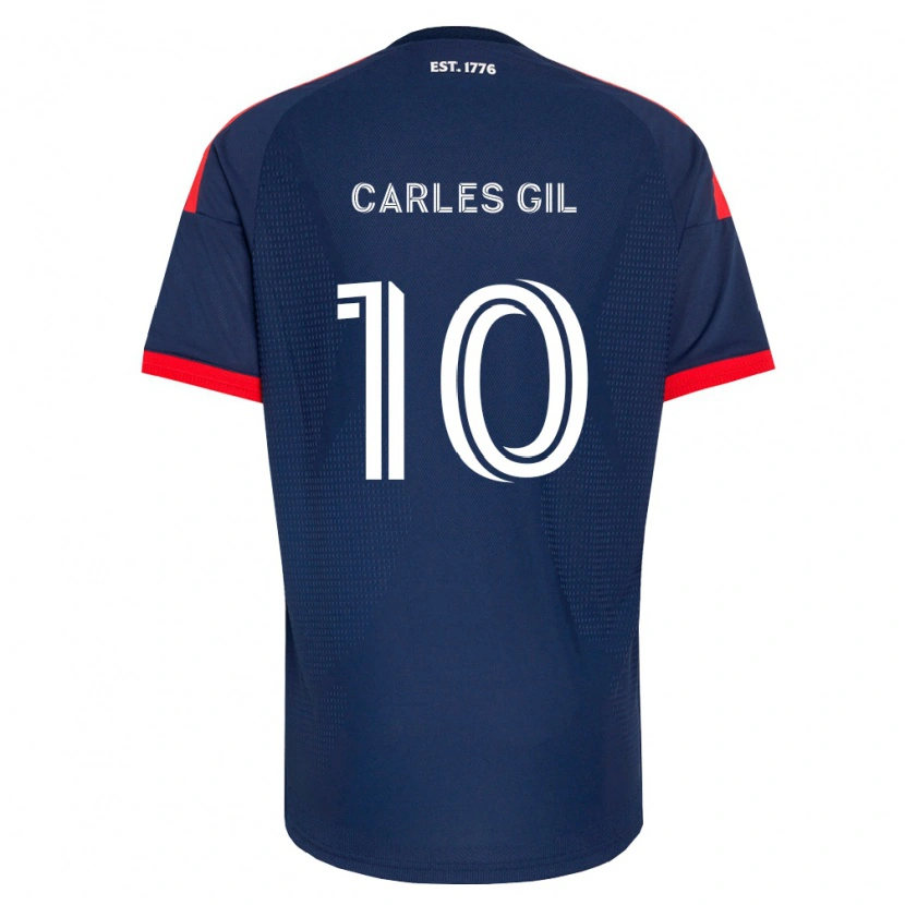 Danxen Børn Carles Gil #10 Kongelig Blå Rød Hvid Hjemmebane Spillertrøjer 2026/27 Trøje T-Shirt