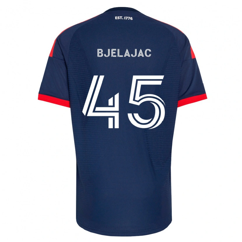Danxen Børn Andrej Bjelajac #45 Kongelig Blå Rød Hvid Hjemmebane Spillertrøjer 2026/27 Trøje T-Shirt