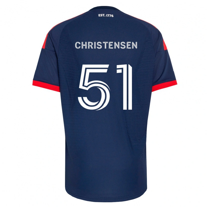 Danxen Børn Kevin Christensen #51 Kongelig Blå Rød Hvid Hjemmebane Spillertrøjer 2026/27 Trøje T-Shirt