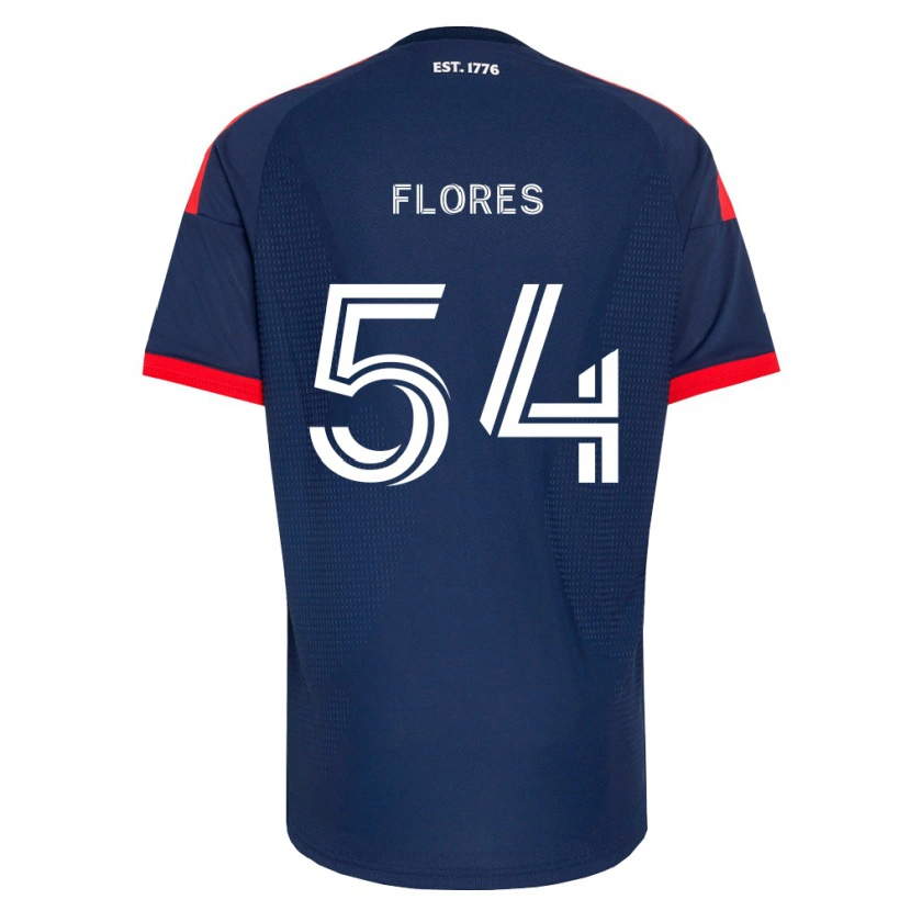 Danxen Børn Edwin Flores #54 Kongelig Blå Rød Hvid Hjemmebane Spillertrøjer 2026/27 Trøje T-Shirt
